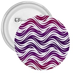 Purple Waves Pattern 3  Button by LalyLauraFLM