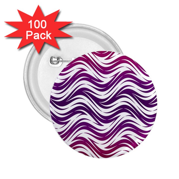 Purple waves pattern 2.25  Button (100 pack)