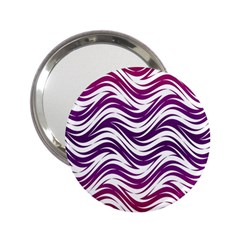 Purple Waves Pattern 2 25  Handbag Mirror by LalyLauraFLM