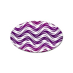 Purple Waves Pattern Sticker (oval) by LalyLauraFLM