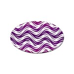 Purple waves pattern Sticker Oval (100 pack) Front