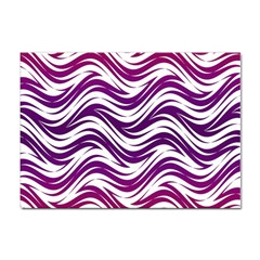 Purple Waves Pattern Sticker A4 (100 Pack) by LalyLauraFLM