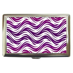 Purple Waves Pattern Cigarette Money Case by LalyLauraFLM