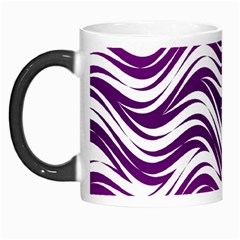 Purple Waves Pattern Morph Mug by LalyLauraFLM