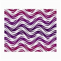 Purple Waves Pattern Glasses Cloth (small, Two Sides) by LalyLauraFLM