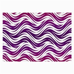 Purple Waves Pattern Glasses Cloth (large, Two Sides) by LalyLauraFLM