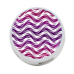 Purple Waves Pattern 4-port Usb Hub (two Sides) by LalyLauraFLM