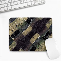 Geometric Abstract Grunge Prints In Cold Tones Small Mouse Pad (rectangle) by dflcprints