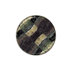 Geometric Abstract Grunge Prints In Cold Tones Golf Ball Marker (for Hat Clip) by dflcprints