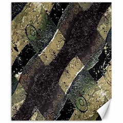 Geometric Abstract Grunge Prints In Cold Tones Canvas 20  X 24  (unframed) by dflcprints