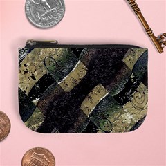 Geometric Abstract Grunge Prints In Cold Tones Coin Change Purse by dflcprints