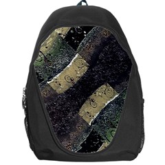 Geometric Abstract Grunge Prints In Cold Tones Backpack Bag by dflcprints