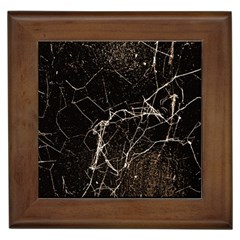 Spider Web Print Grunge Dark Texture Framed Ceramic Tile by dflcprints