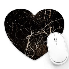 Spider Web Print Grunge Dark Texture Mouse Pad (heart) by dflcprints