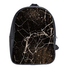 Spider Web Print Grunge Dark Texture School Bag (large) by dflcprints