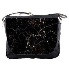 Spider Web Print Grunge Dark Texture Messenger Bag by dflcprints