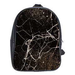 Spider Web Print Grunge Dark Texture School Bag (xl) by dflcprints