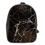 Spider Web Print Grunge Dark Texture School Bag (XL) Front