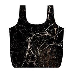 Spider Web Print Grunge Dark Texture Reusable Bag (l) by dflcprints