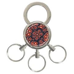 Modern Floral Decorative Pattern Print 3-ring Key Chain by dflcprints