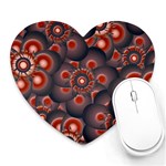 Modern Floral Decorative Pattern Print Mouse Pad (Heart) Front