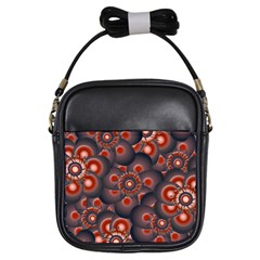 Modern Floral Decorative Pattern Print Girl s Sling Bag by dflcprints