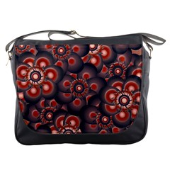 Modern Floral Decorative Pattern Print Messenger Bag by dflcprints