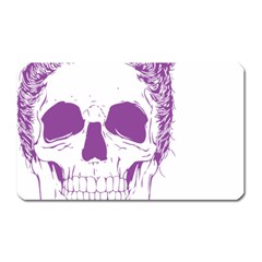 Purple Skull Bun Up Magnet (rectangular) by vividaudacity