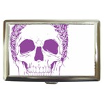 Purple Skull Bun Up Cigarette Money Case Front