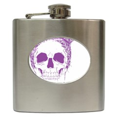 Purple Skull Bun Up Hip Flask