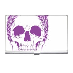 Purple Skull Bun Up Business Card Holder by vividaudacity