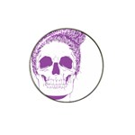 Purple Skull Bun Up Golf Ball Marker (for Hat Clip) Front