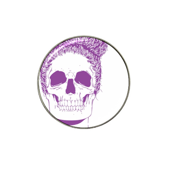 Purple Skull Bun Up Golf Ball Marker (for Hat Clip)