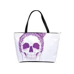 Purple Skull Bun Up Large Shoulder Bag