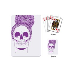 Purple Skull Bun Up Playing Cards (mini) by vividaudacity