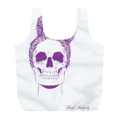 Purple Skull Bun Up Reusable Bag (l) by vividaudacity