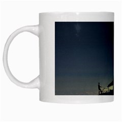 Navigating Trough Clouds Dreamy Collage Photography White Coffee Mug by dflcprints