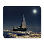 Navigating Trough Clouds Dreamy Collage Photography Large Mouse Pad (Rectangle) Front