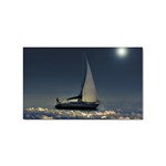 Navigating Trough Clouds Dreamy Collage Photography Sticker (Rectangle) Front