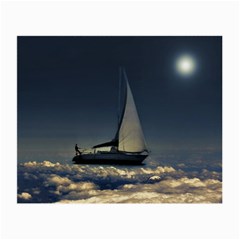 Navigating Trough Clouds Dreamy Collage Photography Glasses Cloth (small, Two Sided) by dflcprints