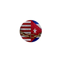 United States And Cuba Flags United Design 1  Mini Button Magnet by dflcprints