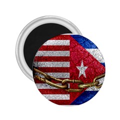 United States And Cuba Flags United Design 2 25  Button Magnet by dflcprints