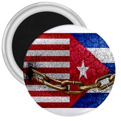 United States And Cuba Flags United Design 3  Button Magnet by dflcprints