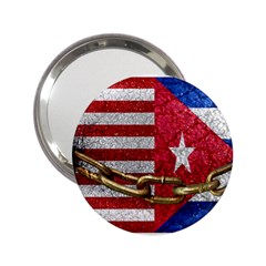 United States And Cuba Flags United Design Handbag Mirror (2 25 ) by dflcprints