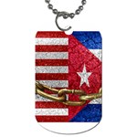 United States and Cuba Flags United Design Dog Tag (Two-sided)  Front