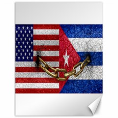 United States And Cuba Flags United Design Canvas 12  X 16  (unframed) by dflcprints