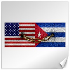 United States And Cuba Flags United Design Canvas 20  X 20  (unframed) by dflcprints