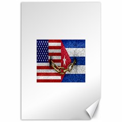 United States And Cuba Flags United Design Canvas 20  X 30  (unframed) by dflcprints