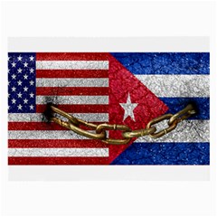 United States And Cuba Flags United Design Glasses Cloth (large, Two Sided)