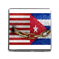 United States And Cuba Flags United Design Memory Card Reader With Storage (square) by dflcprints